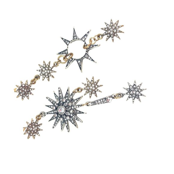 Soliel chandelier earringsVintage Inspired Starburst & Sunburst Drop Earrings Wi - Picture 4 of 10